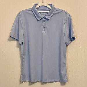 NWOT, Women’s Light Blue Polo Shirt, Size Medium